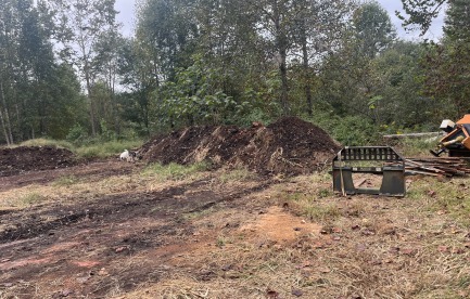 Compost we have built for use. Land level for greenhouse install. All available.