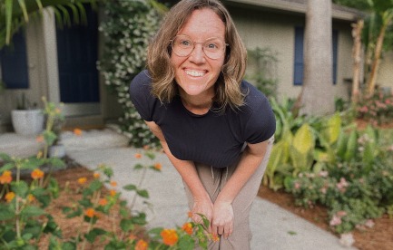 Photo in my front yard before selling my home of 20 years