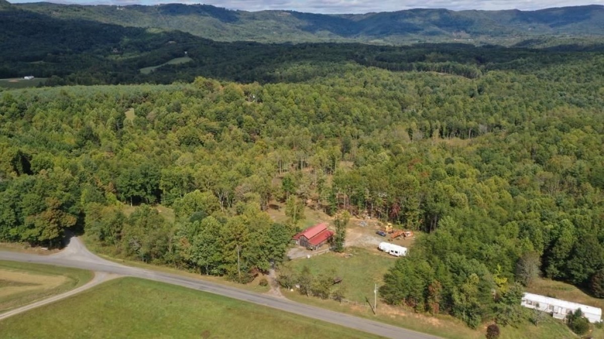 above barn