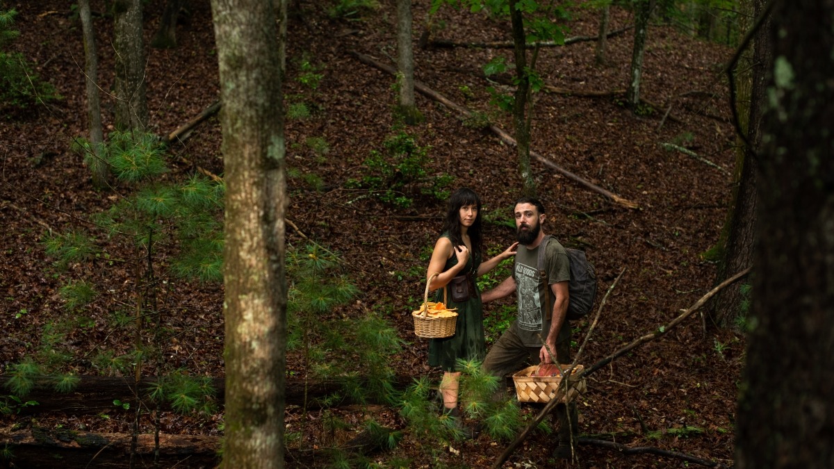 Luke and Natalie in the woods