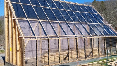 solar heated wood drying kiln 8X20