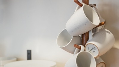 Shelves in the kitchen