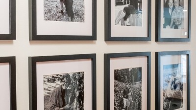 Pictures of harvests in the hallway