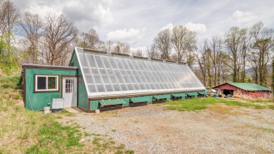 passive solar greenhouse exterior