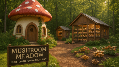 Mushroom Meadow Educational Area Rendering