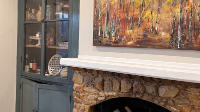 Dining room fireplace