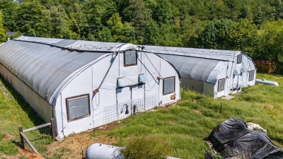 The two main greenhouses