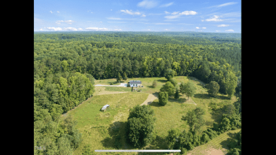 Aerial shot of the property