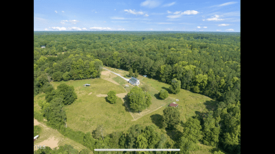 Aerial shot of the property