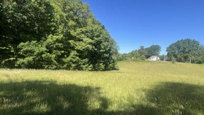 Side field with house
