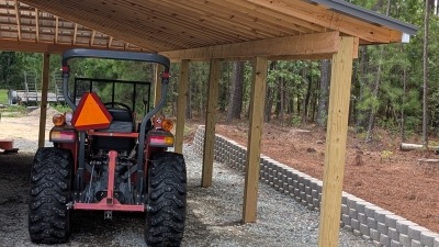 2025 New shelter on pole barn  