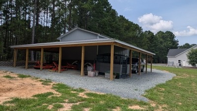 2025 New shelter on pole barn