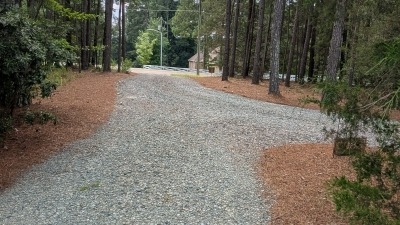 View to main access road
