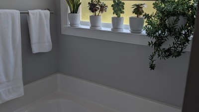 Owner home master bath soaking tub
