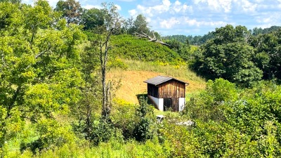 Looking toward the drying barn