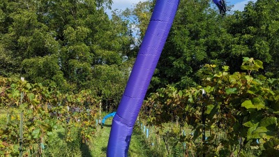 inflatable tube man as a bird deterrent