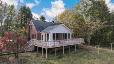 Overhead view of house
