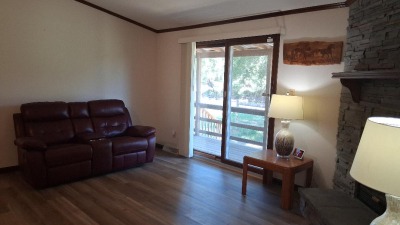 living room looking out onto back porch