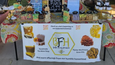 We do all the farmers markets in the local area. 