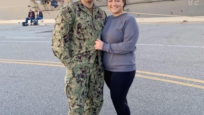 Addy and I during deployment workups