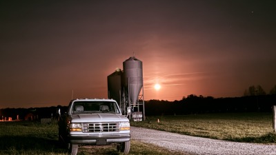 Sunset on our farm 