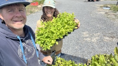 Mike and Shelly and medicinals about to be planted