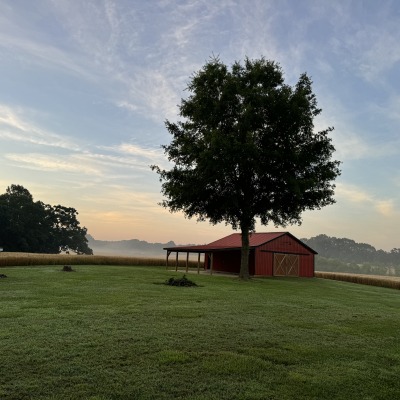 land and barn