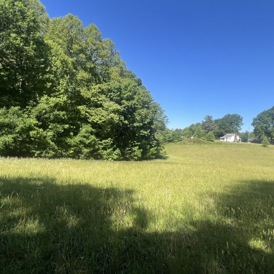 Side field with house