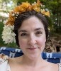 Taylor Davis with little flower crown