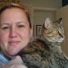 Girl with pet cat