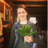 Me holding some spinach